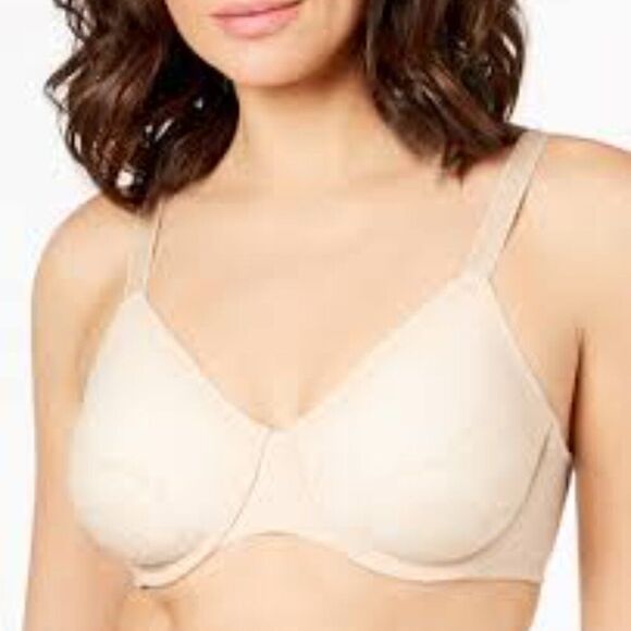 Bali Bra 42D Beauty Lift & Smoothing Underwire DF 6563 Cream Silky Soft Support - Picture 1 of 9